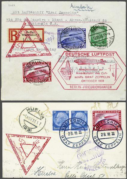 Lot 5089 - germany zeppelin mail -  Corinphila Auction AG Day 4- Europe & Overseas, Zeppelin-Mail, Die Sammlung Erivan (Part I), Schweiz & Liechtenstein