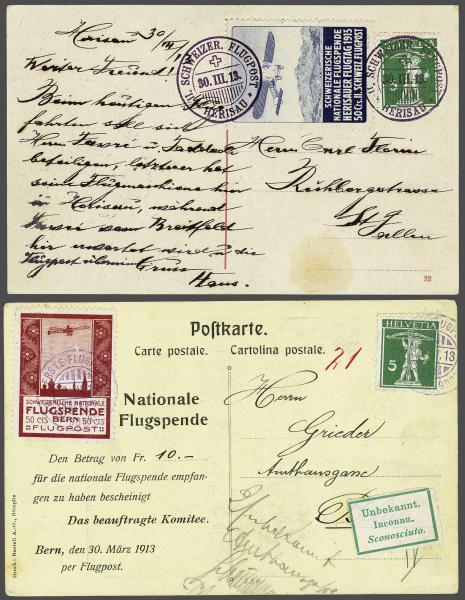 Lot 8291 - Switzerland airmail - Corinphila Auction AG Day 4- Europe & Overseas, Zeppelin-Mail, Die Sammlung Erivan (Part I), Schweiz & Liechtenstein Lot 8291 - Switzerland airmail - Corinphila Auction AG Day 4- Europe & Overseas, Zeppelin-Mail, Die Sammlung Erivan (Part I), Schweiz & Liechtenstein