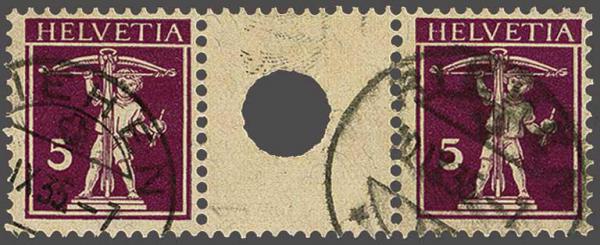 Lot 8123 - Switzerland Se-tenant pairs, tete-beches -  Corinphila Auction AG Day 4- Europe & Overseas, Zeppelin-Mail, Die Sammlung Erivan (Part I), Schweiz & Liechtenstein