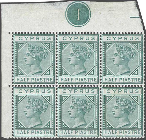 Lot 1902 - brit. colonies Cyprus - Corinphila Auction AG Day 3 - Great Britain, British Colonies, Pre-Union South Africa - the Besançon Collection (Part Ii) Lot 1902 - brit. colonies Cyprus - Corinphila Auction AG Day 3 - Great Britain, British Colonies, Pre-Union South Africa - the Besançon Collection (Part Ii)