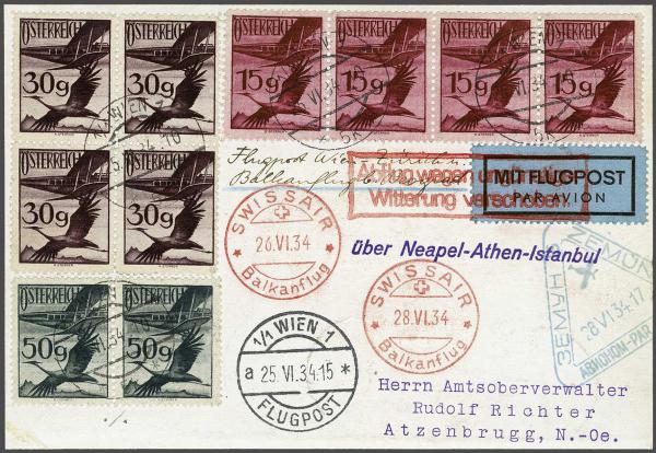 Lot 8360 - Switzerland airmail - Corinphila Auction AG Day 4- Europe & Overseas, Zeppelin-Mail, Die Sammlung Erivan (Part I), Schweiz & Liechtenstein Lot 8360 - Switzerland airmail - Corinphila Auction AG Day 4- Europe & Overseas, Zeppelin-Mail, Die Sammlung Erivan (Part I), Schweiz & Liechtenstein