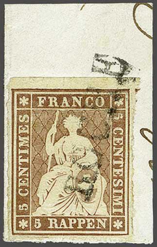 Lot 7202 - Switzerland Sitting Helvetia imperf. 'Strubel' - Corinphila Auction AG Day 5- Schweiz - Die Sammlung Erivan (Teil 1), Die Sammlung Jack Luder (Teil 5), Schweiz & Liechtenstein Lot 7202 - Switzerland Sitting Helvetia imperf. 'Strubel' - Corinphila Auction AG Day 5- Schweiz - Die Sammlung Erivan (Teil 1), Die Sammlung Jack Luder (Teil 5), Schweiz & Liechtenstein