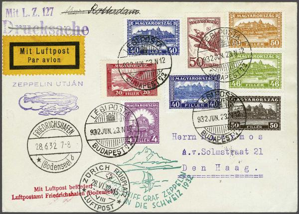 Lot 5212 - europe Hungary - Corinphila Auction AG Day 4- Europe & Overseas, Zeppelin-Mail, Die Sammlung Erivan (Part I), Schweiz & Liechtenstein Lot 5212 - europe Hungary - Corinphila Auction AG Day 4- Europe & Overseas, Zeppelin-Mail, Die Sammlung Erivan (Part I), Schweiz & Liechtenstein