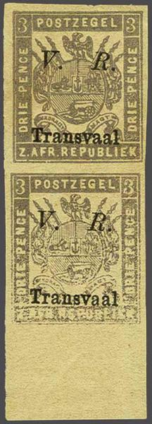 Lot 6362 - brit. colonies transvaal -  Corinphila Auction AG Day 3 - Great Britain, British Colonies, Pre-Union South Africa - the Besançon Collection (Part Ii)
