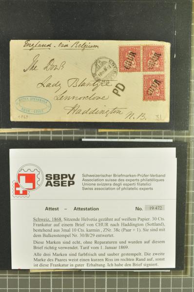 Lot 8470 - Switzerland sitting helvetia perf. - Corinphila Auction AG Day 4- Europe & Overseas, Zeppelin-Mail, Die Sammlung Erivan (Part I), Schweiz & Liechtenstein Lot 8470 - Switzerland sitting helvetia perf. - Corinphila Auction AG Day 4- Europe & Overseas, Zeppelin-Mail, Die Sammlung Erivan (Part I), Schweiz & Liechtenstein