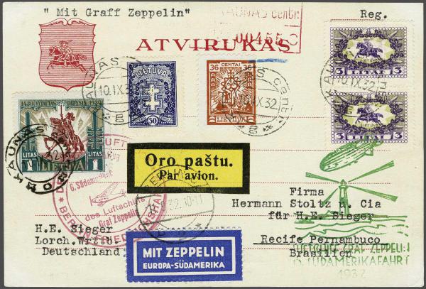 Lot 5178 - europe Lietuva Lietuvos - Corinphila Auction AG Day 4- Europe & Overseas, Zeppelin-Mail, Die Sammlung Erivan (Part I), Schweiz & Liechtenstein Lot 5178 - europe Lietuva Lietuvos - Corinphila Auction AG Day 4- Europe & Overseas, Zeppelin-Mail, Die Sammlung Erivan (Part I), Schweiz & Liechtenstein