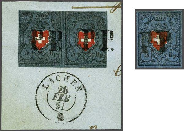Lot 7323 - Switzerland Rayon I darkblue -  Corinphila Auction AG Day 5- Schweiz - Die Sammlung Erivan (Teil 1), Die Sammlung Jack Luder (Teil 5), Schweiz & Liechtenstein