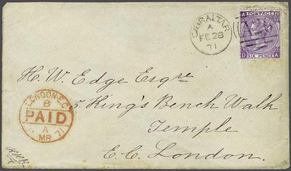 Lot 2062 - brit. colonies Gibraltar - Corinphila Auction AG Day 3 - Great Britain, British Colonies, Pre-Union South Africa - the Besançon Collection (Part Ii) Lot 2062 - brit. colonies Gibraltar - Corinphila Auction AG Day 3 - Great Britain, British Colonies, Pre-Union South Africa - the Besançon Collection (Part Ii)