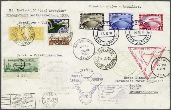 Lot 5090 - germany zeppelin mail -  Corinphila Auction AG Day 4- Europe & Overseas, Zeppelin-Mail, Die Sammlung Erivan (Part I), Schweiz & Liechtenstein