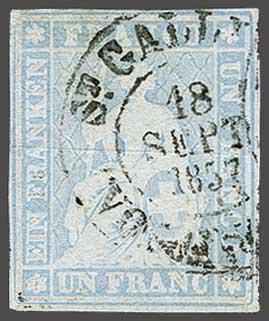 Lot 7230 - Switzerland Sitting Helvetia imperf. 'Strubel' - Corinphila Auction AG Day 5- Schweiz - Die Sammlung Erivan (Teil 1), Die Sammlung Jack Luder (Teil 5), Schweiz & Liechtenstein Lot 7230 - Switzerland Sitting Helvetia imperf. 'Strubel' - Corinphila Auction AG Day 5- Schweiz - Die Sammlung Erivan (Teil 1), Die Sammlung Jack Luder (Teil 5), Schweiz & Liechtenstein