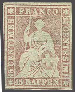 Lot 7466 - Switzerland Sitting Helvetia imperf. 'Strubel' - Corinphila Auction AG Day 5- Schweiz - Die Sammlung Erivan (Teil 1), Die Sammlung Jack Luder (Teil 5), Schweiz & Liechtenstein Lot 7466 - Switzerland Sitting Helvetia imperf. 'Strubel' - Corinphila Auction AG Day 5- Schweiz - Die Sammlung Erivan (Teil 1), Die Sammlung Jack Luder (Teil 5), Schweiz & Liechtenstein