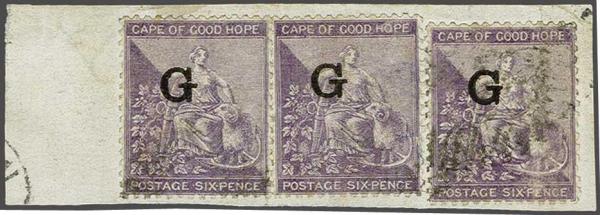 Lot 6072 - brit. colonies griqualand - Corinphila Auction AG Day 3 - Great Britain, British Colonies, Pre-Union South Africa - the Besançon Collection (Part Ii) Lot 6072 - brit. colonies griqualand - Corinphila Auction AG Day 3 - Great Britain, British Colonies, Pre-Union South Africa - the Besançon Collection (Part Ii)