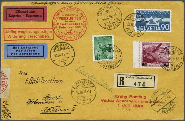 Lot 8363 - europe Liechtenstein - Corinphila Auction AG Day 4- Europe & Overseas, Zeppelin-Mail, Die Sammlung Erivan (Part I), Schweiz & Liechtenstein Lot 8363 - europe Liechtenstein - Corinphila Auction AG Day 4- Europe & Overseas, Zeppelin-Mail, Die Sammlung Erivan (Part I), Schweiz & Liechtenstein