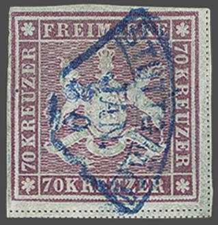 Lot 2370 - germany Wurttemberg -  Corinphila Auction AG Day 4- Europe & Overseas, Zeppelin-Mail, Die Sammlung Erivan (Part I), Schweiz & Liechtenstein
