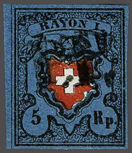 Lot 7327 - Switzerland Rayon I darkblue -  Corinphila Auction AG Day 5- Schweiz - Die Sammlung Erivan (Teil 1), Die Sammlung Jack Luder (Teil 5), Schweiz & Liechtenstein