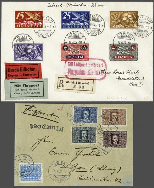 Lot 8317 - Switzerland airmail -  Corinphila Auction AG Day 4- Europe & Overseas, Zeppelin-Mail, Die Sammlung Erivan (Part I), Schweiz & Liechtenstein