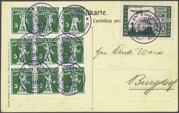 Lot 8287 - Switzerland airmail - Corinphila Auction AG Day 4- Europe & Overseas, Zeppelin-Mail, Die Sammlung Erivan (Part I), Schweiz & Liechtenstein Lot 8287 - Switzerland airmail - Corinphila Auction AG Day 4- Europe & Overseas, Zeppelin-Mail, Die Sammlung Erivan (Part I), Schweiz & Liechtenstein