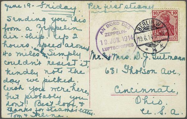 Lot 5025 - germany zeppelin mail -  Corinphila Auction AG Day 4- Europe & Overseas, Zeppelin-Mail, Die Sammlung Erivan (Part I), Schweiz & Liechtenstein