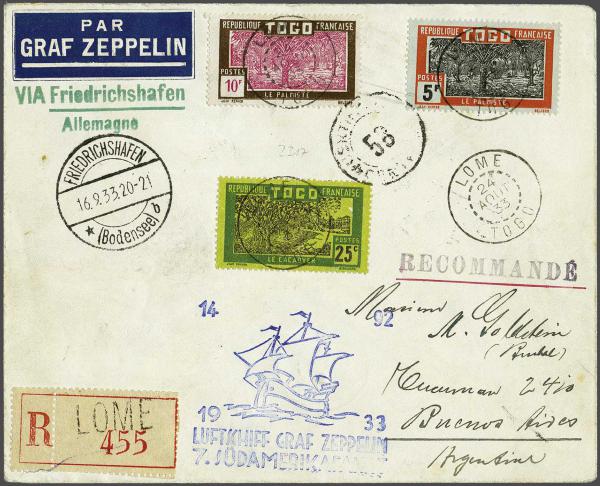 Lot 5140 - germany togo -  Corinphila Auction AG Day 4- Europe & Overseas, Zeppelin-Mail, Die Sammlung Erivan (Part I), Schweiz & Liechtenstein