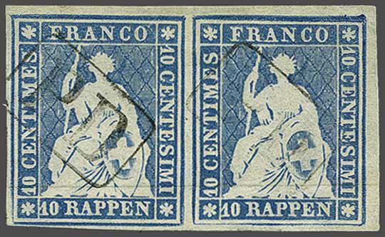 Lot 7197 - Switzerland Sitting Helvetia imperf. 'Strubel' - Corinphila Auction AG Day 5- Schweiz - Die Sammlung Erivan (Teil 1), Die Sammlung Jack Luder (Teil 5), Schweiz & Liechtenstein Lot 7197 - Switzerland Sitting Helvetia imperf. 'Strubel' - Corinphila Auction AG Day 5- Schweiz - Die Sammlung Erivan (Teil 1), Die Sammlung Jack Luder (Teil 5), Schweiz & Liechtenstein