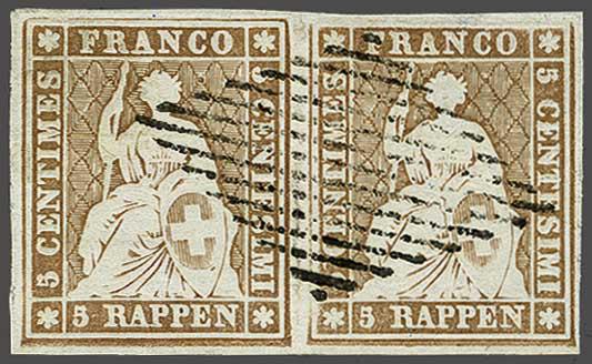 Lot 7218 - Switzerland Sitting Helvetia imperf. 'Strubel' - Corinphila Auction AG Day 5- Schweiz - Die Sammlung Erivan (Teil 1), Die Sammlung Jack Luder (Teil 5), Schweiz & Liechtenstein Lot 7218 - Switzerland Sitting Helvetia imperf. 'Strubel' - Corinphila Auction AG Day 5- Schweiz - Die Sammlung Erivan (Teil 1), Die Sammlung Jack Luder (Teil 5), Schweiz & Liechtenstein