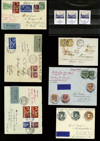 Lot 8376 - Switzerland airmail -  Corinphila Auction AG Day 4- Europe & Overseas, Zeppelin-Mail, Die Sammlung Erivan (Part I), Schweiz & Liechtenstein