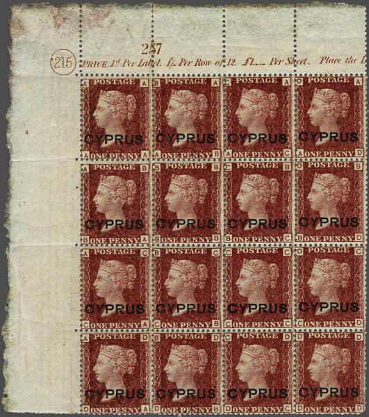 Lot 1876 - brit. colonies Cyprus - Corinphila Auction AG Day 3 - Great Britain, British Colonies, Pre-Union South Africa - the Besançon Collection (Part Ii) Lot 1876 - brit. colonies Cyprus - Corinphila Auction AG Day 3 - Great Britain, British Colonies, Pre-Union South Africa - the Besançon Collection (Part Ii)