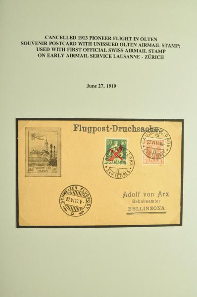 Lot 8385 - Switzerland airmail -  Corinphila Auction AG Day 4- Europe & Overseas, Zeppelin-Mail, Die Sammlung Erivan (Part I), Schweiz & Liechtenstein