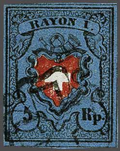 Lot 7336 - Switzerland Rayon I darkblue -  Corinphila Auction AG Day 5- Schweiz - Die Sammlung Erivan (Teil 1), Die Sammlung Jack Luder (Teil 5), Schweiz & Liechtenstein