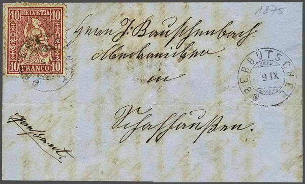Lot 7498 - Switzerland sitting helvetia perf. -  Corinphila Auction AG Day 5- Schweiz - Die Sammlung Erivan (Teil 1), Die Sammlung Jack Luder (Teil 5), Schweiz & Liechtenstein