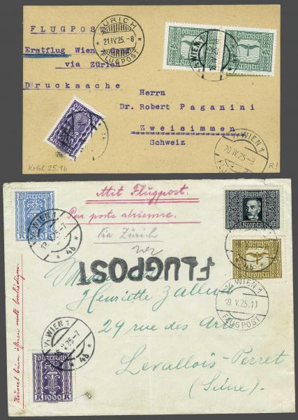 Lot 8320 - Switzerland airmail -  Corinphila Auction AG Day 4- Europe & Overseas, Zeppelin-Mail, Die Sammlung Erivan (Part I), Schweiz & Liechtenstein