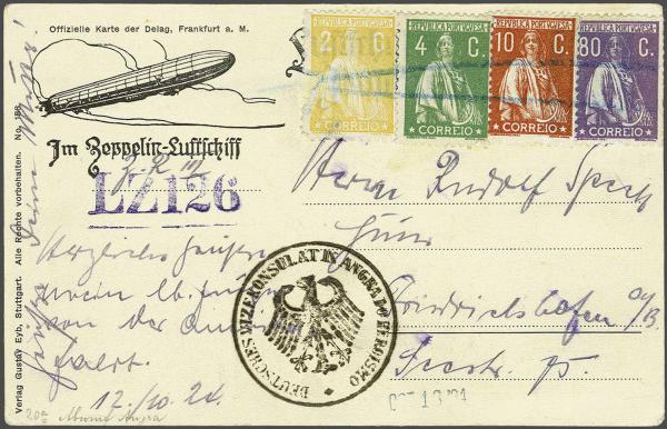 Lot 5031 - germany zeppelin mail -  Corinphila Auction AG Day 4- Europe & Overseas, Zeppelin-Mail, Die Sammlung Erivan (Part I), Schweiz & Liechtenstein