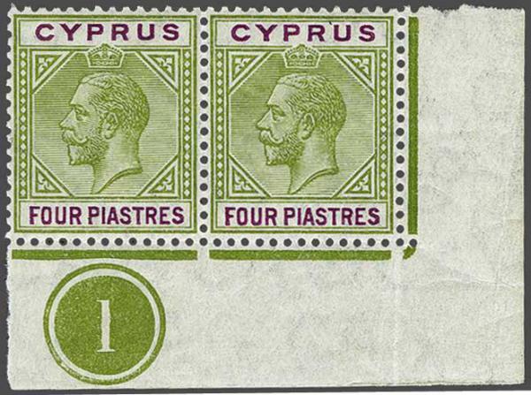 Lot 1940 - brit. colonies Cyprus -  Corinphila Auction AG Day 3 - Great Britain, British Colonies, Pre-Union South Africa - the Besançon Collection (Part Ii)