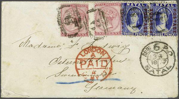 Lot 6127 - brit. colonies natal - Corinphila Auction AG Day 3 - Great Britain, British Colonies, Pre-Union South Africa - the Besançon Collection (Part Ii) Lot 6127 - brit. colonies natal - Corinphila Auction AG Day 3 - Great Britain, British Colonies, Pre-Union South Africa - the Besançon Collection (Part Ii)