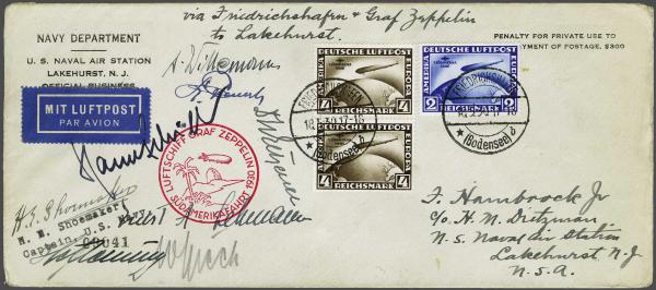 Lot 5048 - germany zeppelin mail -  Corinphila Auction AG Day 4- Europe & Overseas, Zeppelin-Mail, Die Sammlung Erivan (Part I), Schweiz & Liechtenstein