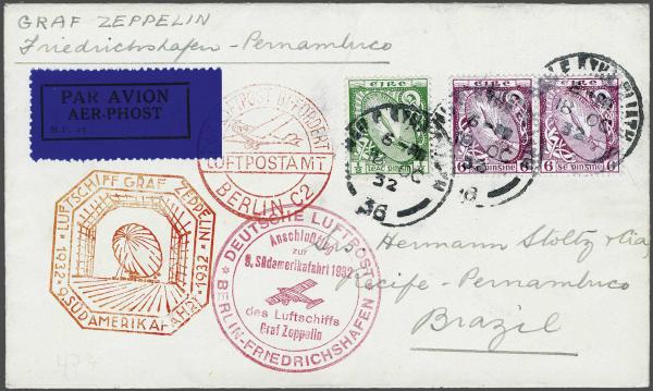 Lot 5159 - europe ireland -  Corinphila Auction AG Day 4- Europe & Overseas, Zeppelin-Mail, Die Sammlung Erivan (Part I), Schweiz & Liechtenstein