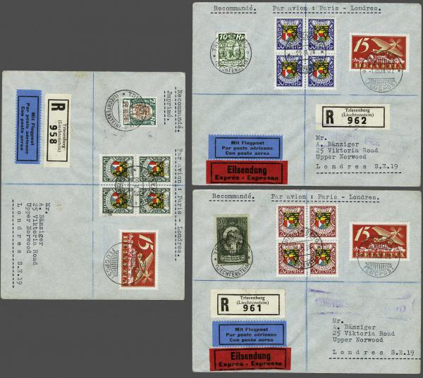Lot 8341 - Switzerland airmail - Corinphila Auction AG Day 4- Europe & Overseas, Zeppelin-Mail, Die Sammlung Erivan (Part I), Schweiz & Liechtenstein Lot 8341 - Switzerland airmail - Corinphila Auction AG Day 4- Europe & Overseas, Zeppelin-Mail, Die Sammlung Erivan (Part I), Schweiz & Liechtenstein