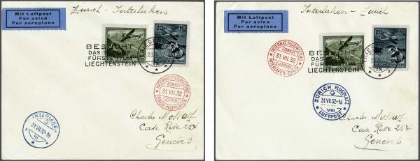 Lot 8355 - europe Liechtenstein - Corinphila Auction AG Day 4- Europe & Overseas, Zeppelin-Mail, Die Sammlung Erivan (Part I), Schweiz & Liechtenstein Lot 8355 - europe Liechtenstein - Corinphila Auction AG Day 4- Europe & Overseas, Zeppelin-Mail, Die Sammlung Erivan (Part I), Schweiz & Liechtenstein