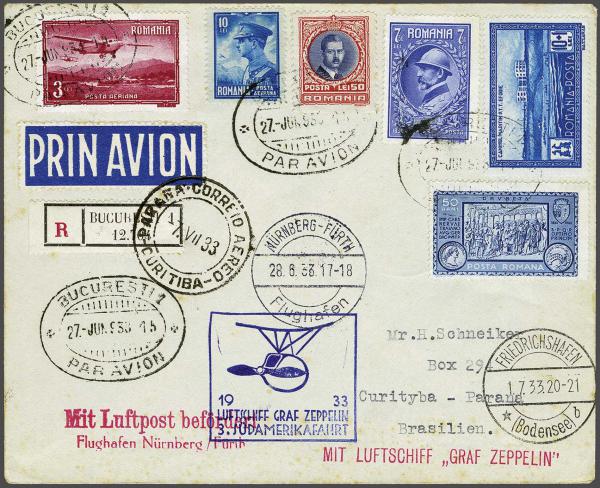 Lot 5198 - europe Romania - Corinphila Auction AG Day 4- Europe & Overseas, Zeppelin-Mail, Die Sammlung Erivan (Part I), Schweiz & Liechtenstein Lot 5198 - europe Romania - Corinphila Auction AG Day 4- Europe & Overseas, Zeppelin-Mail, Die Sammlung Erivan (Part I), Schweiz & Liechtenstein
