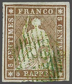 Lot 7200 - Switzerland Sitting Helvetia imperf. 'Strubel' - Corinphila Auction AG Day 5- Schweiz - Die Sammlung Erivan (Teil 1), Die Sammlung Jack Luder (Teil 5), Schweiz & Liechtenstein Lot 7200 - Switzerland Sitting Helvetia imperf. 'Strubel' - Corinphila Auction AG Day 5- Schweiz - Die Sammlung Erivan (Teil 1), Die Sammlung Jack Luder (Teil 5), Schweiz & Liechtenstein