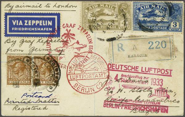 Lot 5152 - brit. colonies india -  Corinphila Auction AG Day 4- Europe & Overseas, Zeppelin-Mail, Die Sammlung Erivan (Part I), Schweiz & Liechtenstein