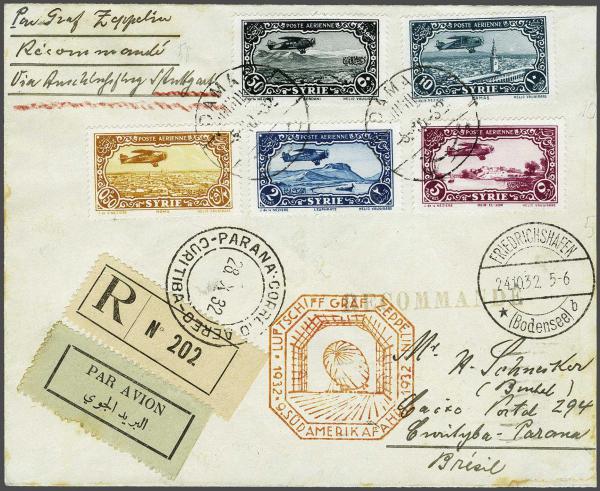 Lot 5139 - Overseas syria -  Corinphila Auction AG Day 4- Europe & Overseas, Zeppelin-Mail, Die Sammlung Erivan (Part I), Schweiz & Liechtenstein