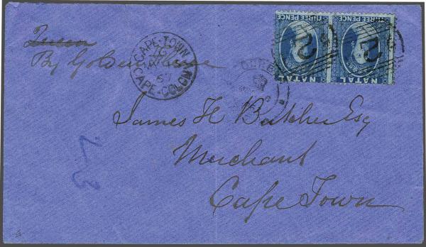 Lot 6098 - brit. colonies natal -  Corinphila Auction AG Day 3 - Great Britain, British Colonies, Pre-Union South Africa - the Besançon Collection (Part Ii)