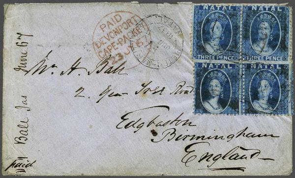 Lot 6100 - brit. colonies natal -  Corinphila Auction AG Day 3 - Great Britain, British Colonies, Pre-Union South Africa - the Besançon Collection (Part Ii)