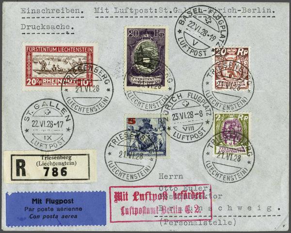 Lot 8326 - Switzerland airmail - Corinphila Auction AG Day 4- Europe & Overseas, Zeppelin-Mail, Die Sammlung Erivan (Part I), Schweiz & Liechtenstein Lot 8326 - Switzerland airmail - Corinphila Auction AG Day 4- Europe & Overseas, Zeppelin-Mail, Die Sammlung Erivan (Part I), Schweiz & Liechtenstein