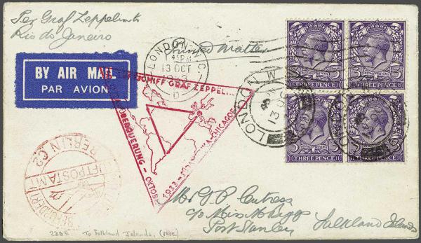 Lot 5145 - europe Great Britain -  Corinphila Auction AG Day 4- Europe & Overseas, Zeppelin-Mail, Die Sammlung Erivan (Part I), Schweiz & Liechtenstein