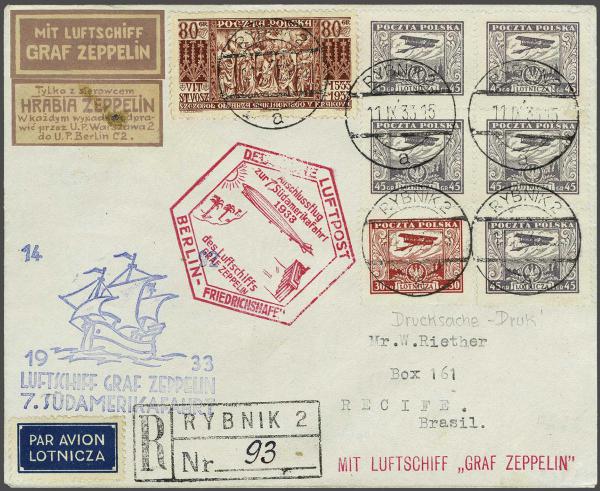 Lot 5196 - europe Poland - Corinphila Auction AG Day 4- Europe & Overseas, Zeppelin-Mail, Die Sammlung Erivan (Part I), Schweiz & Liechtenstein Lot 5196 - europe Poland - Corinphila Auction AG Day 4- Europe & Overseas, Zeppelin-Mail, Die Sammlung Erivan (Part I), Schweiz & Liechtenstein