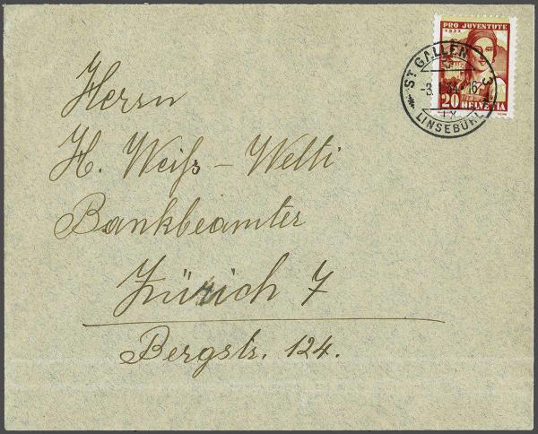Lot 8080 - Switzerland pro juventute -  Corinphila Auction AG Day 4- Europe & Overseas, Zeppelin-Mail, Die Sammlung Erivan (Part I), Schweiz & Liechtenstein