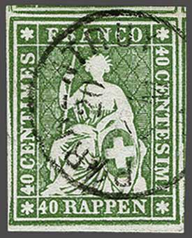 Lot 7246 - Switzerland Sitting Helvetia imperf. 'Strubel' - Corinphila Auction AG Day 5- Schweiz - Die Sammlung Erivan (Teil 1), Die Sammlung Jack Luder (Teil 5), Schweiz & Liechtenstein Lot 7246 - Switzerland Sitting Helvetia imperf. 'Strubel' - Corinphila Auction AG Day 5- Schweiz - Die Sammlung Erivan (Teil 1), Die Sammlung Jack Luder (Teil 5), Schweiz & Liechtenstein