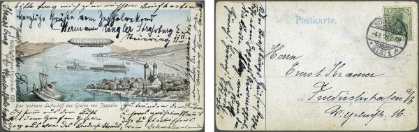 Lot 5006 - germany zeppelin mail -  Corinphila Auction AG Day 4- Europe & Overseas, Zeppelin-Mail, Die Sammlung Erivan (Part I), Schweiz & Liechtenstein